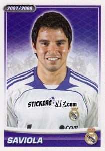 Cromo Saviola (portrait) - Real Madrid 2007-2008 - Panini