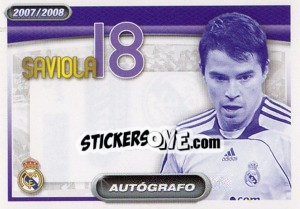 Cromo Saviola (autografo) - Real Madrid 2007-2008 - Panini
