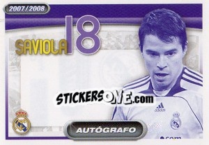 Sticker Saviola (autografo) - Real Madrid 2007-2008 n. 142 - Panini