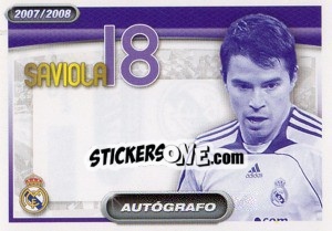 Cromo Saviola (autografo)