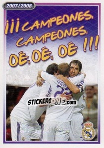 Sticker Campeones, Campeones, Oe, Oe, Oe!!! - Real Madrid 2007-2008 n. 173 - Panini