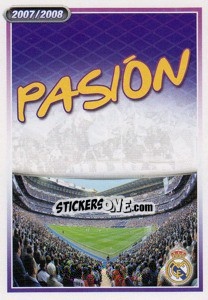 Figurina Pasion - Real Madrid 2007-2008 n. 180 - Panini
