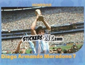 Sticker Diego Armando Maradona (7) - World Cup Qatar 1930-2022 n. 121 - Iconos