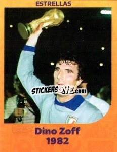 Sticker Dino Zoff - 1982 - World Cup Qatar 1930-2022 n. 105 - Iconos
