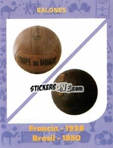 Sticker France 1938 & Brazil 1950 - World Cup Qatar 1930-2022 n. 87 - Iconos