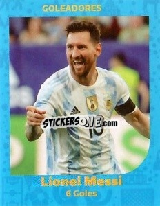 Sticker Lionel Messi - 6 goals - World Cup Qatar 1930-2022 n. 132 - Iconos