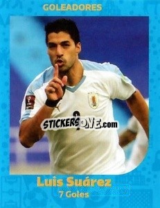Sticker Luis Suares - 7 goals - World Cup Qatar 1930-2022 n. 131 - Iconos