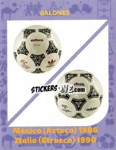 Cromo Mexico 1986(Azteca) & Italy 1990(Etrusco) - World Cup Qatar 1930-2022 - Iconos
