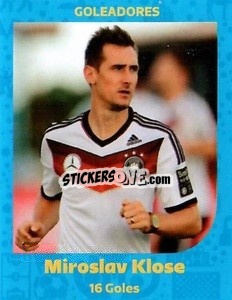Sticker Miroslav Klose - 16 goals - World Cup Qatar 1930-2022 n. 122 - Iconos
