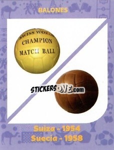 Sticker Switzerland 1954 & Sweden 1958 - World Cup Qatar 1930-2022 - Iconos