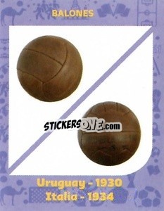Sticker Uruguay 1930 & Italy 1934 - World Cup Qatar 1930-2022 - Iconos