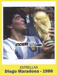 Sticker 1986 - Diego Maradona - World Cup Brasil 1930-2014 n. 101 - Iconos