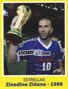Cromo 1998 - Zinedine Zidane - World Cup Brasil 1930-2014 - Iconos