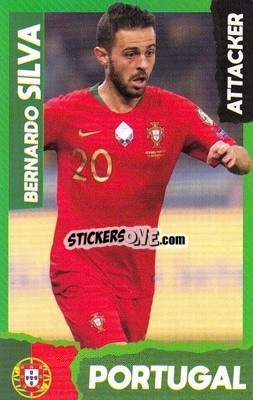 Sticker Bernardo Silva -  Top Teammates Card Game 2020 n. 25 - Kick!