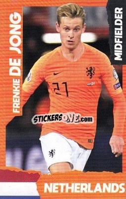 Sticker Frenkie de Jong -  Top Teammates Card Game 2020 n. 17 - Kick!
