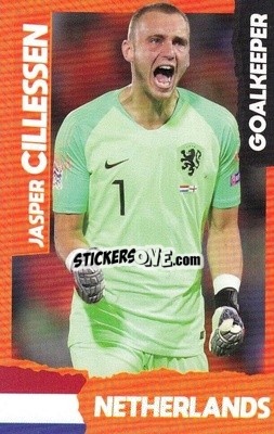 Sticker Jasper Cillesen -  Top Teammates Card Game 2020 n. 16 - Kick!