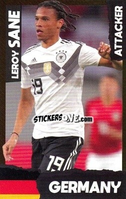 Sticker Leroy Sane -  Top Teammates Card Game 2020 n. 14 - Kick!