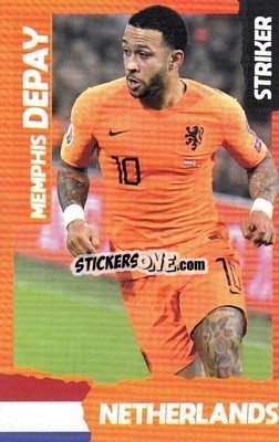 Sticker Memphis Depay -  Top Teammates Card Game 2020 n. 18 - Kick!