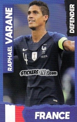 Sticker Raphael Varane -  Top Teammates Card Game 2020 n. 10 - Kick!