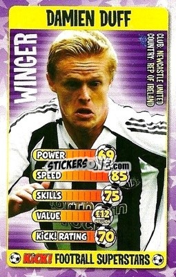 Sticker Damien Duff - Football Superstars 2007 - Kick!