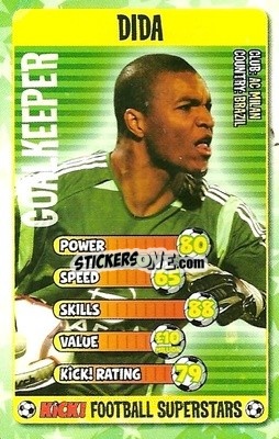 Sticker Dida - Football Superstars 2007 n. 1 - Kick!