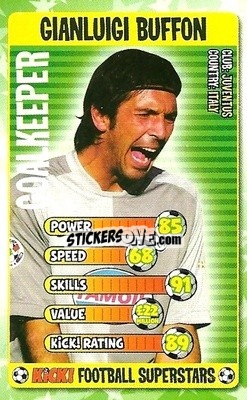 Sticker Gianluigi Buffon - Football Superstars 2007 n. 6 - Kick!