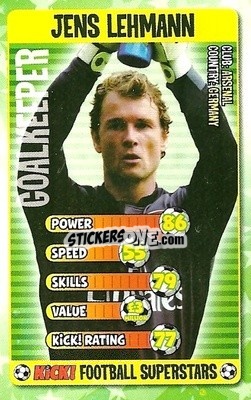 Sticker Jens Lehmann - Football Superstars 2007 n. 5 - Kick!