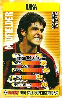 Sticker Kaka - Football Superstars 2007 n. 18 - Kick!