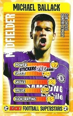 Sticker Michael Ballack - Football Superstars 2007 n. 14 - Kick!