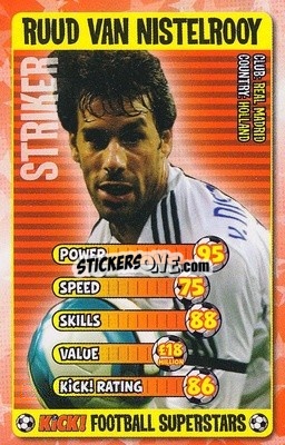 Sticker Ruud van Nistelrooy - Football Superstars 2007 n. 28 - Kick!