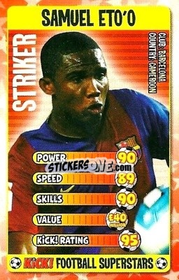 Sticker Samuel Eto'o - Football Superstars 2007 n. 29 - Kick!