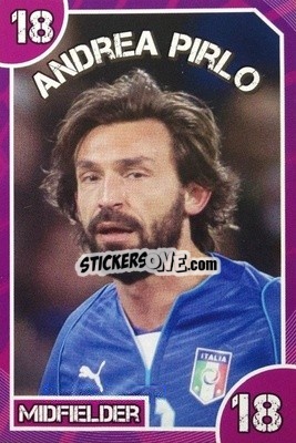 Sticker Andrea Pirlo - Footy Bingo! 2014 n. 18 - Kick!
