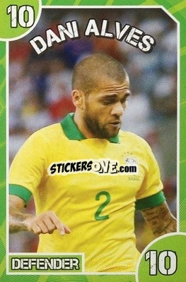 Sticker Dani Alves - Footy Bingo! 2014 n. 10 - Kick!