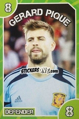 Sticker Gerard Pique - Footy Bingo! 2014 n. 8 - Kick!