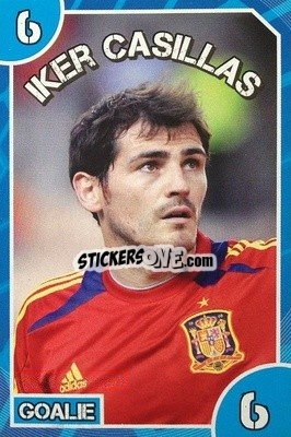 Sticker Iker Casillas - Footy Bingo! 2014 n. 6 - Kick!