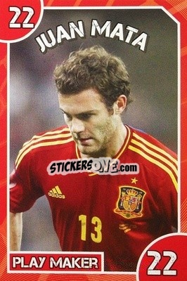 Sticker Juan Mata - Footy Bingo! 2014 n. 22 - Kick!