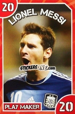Sticker Lionel Messi - Footy Bingo! 2014 n. 20 - Kick!