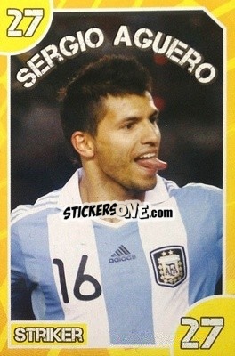 Sticker Sergio Aguero - Footy Bingo! 2014 n. 27 - Kick!