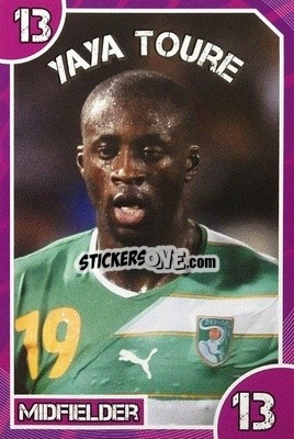 Sticker Yaya Toure - Footy Bingo! 2014 n. 13 - Kick!