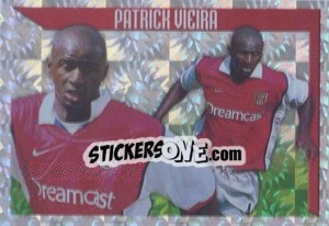 Sticker Patrick Vieira (Star Midfielder) - Premier League Inglese 1999-2000 n. 26 - Merlin