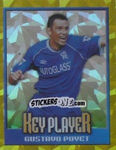 Sticker Gustavo Poyet (Key Player) - Premier League Inglese 1999-2000 - Merlin