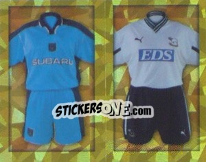 Sticker Home Kits Coventry City/Derby County (a/b) - Premier League Inglese 1999-2000 - Merlin