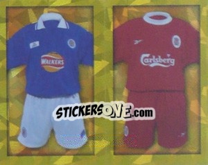 Sticker Home Kits Leicester City/Liverpool (a/b) - Premier League Inglese 1999-2000 n. 267 - Merlin