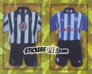 Sticker Home Kits Newcastle United/Sheffield Wednesday (a/b) - Premier League Inglese 1999-2000 - Merlin