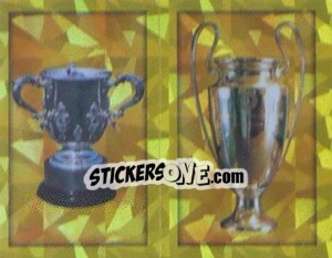 Figurina The League Cup/European Cup Trophies (a/b) - Premier League Inglese 1999-2000 - Merlin