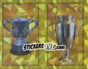 Sticker The League Cup/european Cup Trophies (A/b) - Premier League Inglese 1999-2000 n. 280 - Merlin