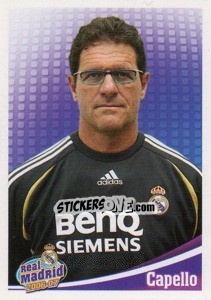 Sticker Capello (portrait) - Real Madrid 2006-2007 n. 14 - Panini