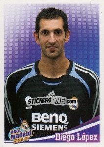 Sticker Diego Lopez (portrait) - Real Madrid 2006-2007 - Panini