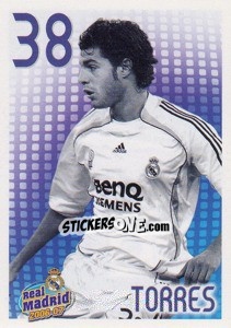 Cromo Miguel Torres (monochrome) - Real Madrid 2006-2007 - Panini
