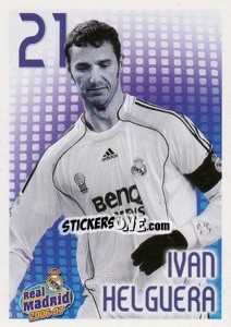 Cromo Ivan Helguera (monochrome) - Real Madrid 2006-2007 - Panini